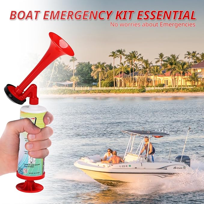 FARBIN Boat Air Horn Fog Horn Air homs for Safety for Wild Animals for Sports Events Party Airhorn loud Portable Pump Air Horn Hand Held