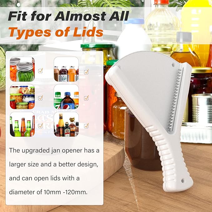 Jar Opener for Weak Hands, Dual Usage | Easy Grip Jar Opener & Under Cabinet