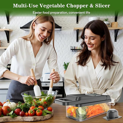HomeHacks Vegetable Chopper Vegetable Cutter, 15 in 1 Kitchen Gadget, Onion