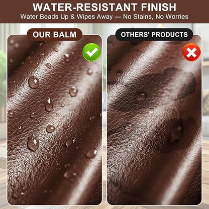 STARTSO WORLD Leather Recoloring Balm, Medium Brown Repair Kit for Furniture, Leather Dye, Color Restorer for Couches, Couch Paint | Repair, Restore & Renew Old, Faded Surfaces