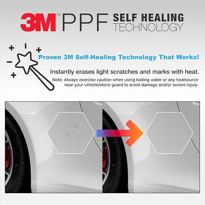 3M Clear Paint Protection Film, 8 mil PPF Vinyl Wrap with Self-Healing Technology, UV Protection, Non-Yellowing, Scratch Resistant, Glossy Finish (6 x 36in)