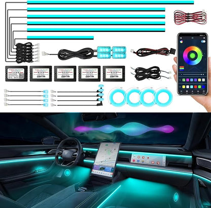 Acrylic Interior Car Lights, AMKI Car LED Strip Light