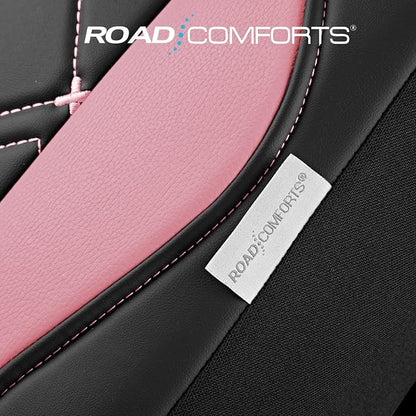 Road Comforts Seat Covers, Premium Leather Car Seat Covers Front Seat for Women Girls,Airbag Compatible, Automotive Seat Covers Universal Fit Most Cars,Vans,Truck,SUV