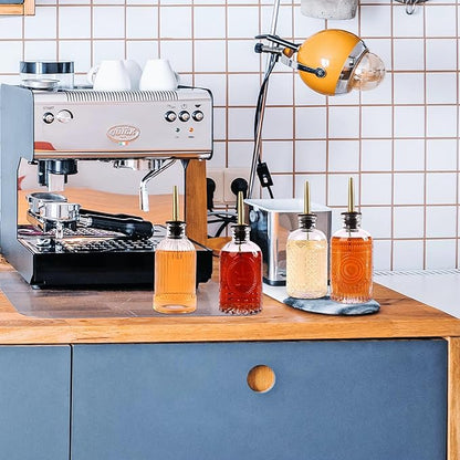Glass Syrup Dispenser Set