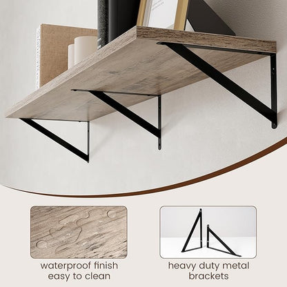 Axeman 12 Inch Deep Floating Shelves