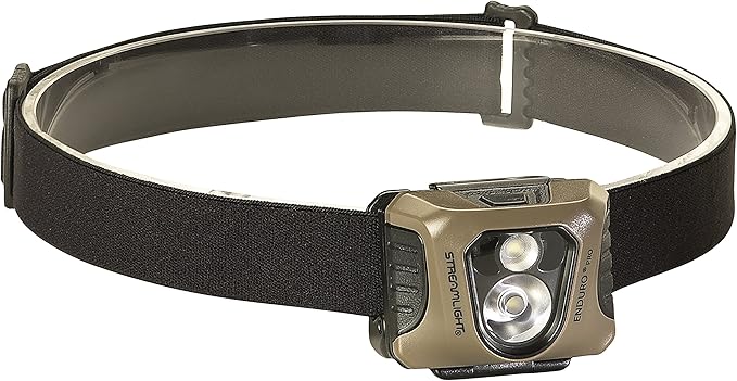 Streamlight 61425 Enduro Pro 200-Lumen LED Headlamp with Elastic Head Strap, Clear Retail Packaging, Coyote