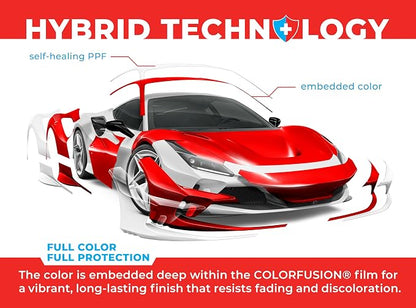 ColorFusion PPF by VViViD, Gloss Ultra Red Dry Apply PPF Vinyl Car Wrap Roll 10ft x 5ft