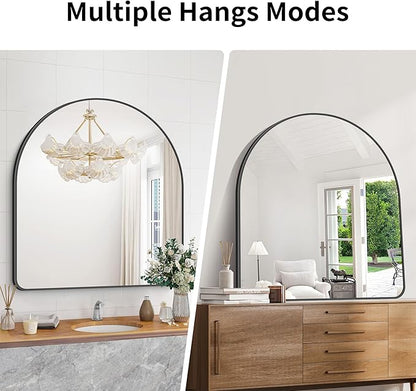 Arched Bathroom Mirror, Wall Mounted Mirror, Living Room, Vertically Hanging