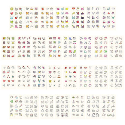 Metker Temporary Tattoos for Kids - 90 Sheets 1000+ Designs | Waterproof Temporary Tattoos toys for Birthday Party Favors, Group Activities | Educational & Safe Skin Art