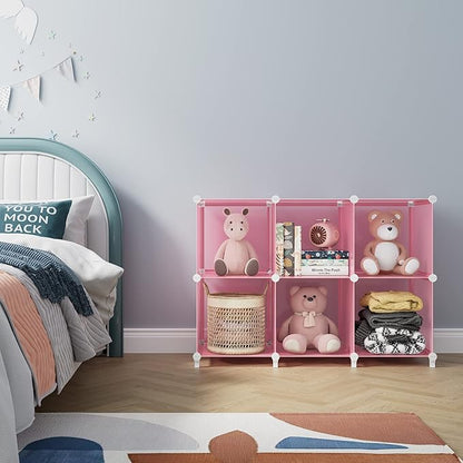 HOMIDEC 6-Cube Storage Shelf, Storage Bookcase Bookshelf