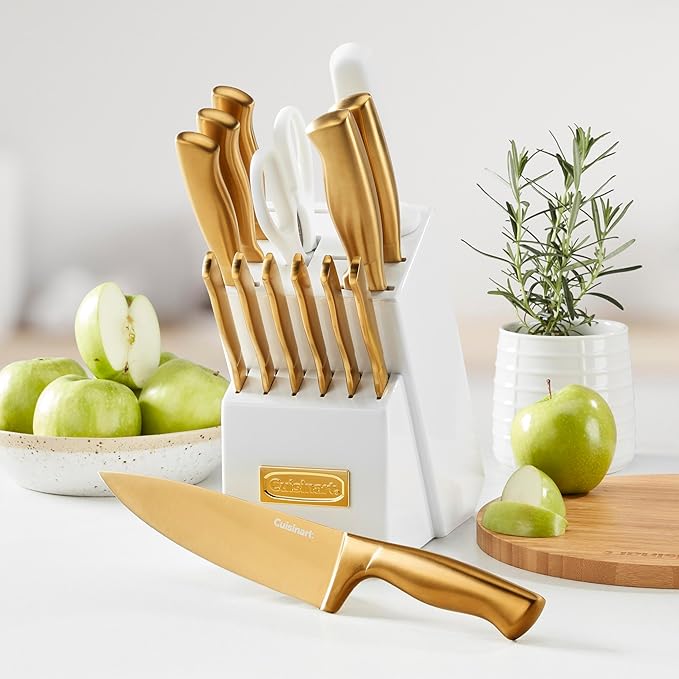 Cuisinart Professional Block Knife Set, Lightweight, Stainless Steel, Durable &