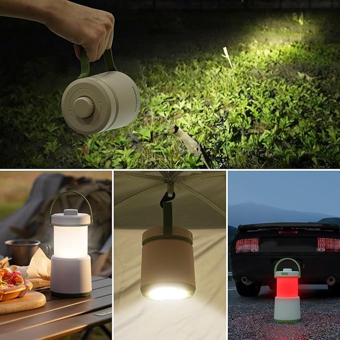 2PK LED Camping Lantern Rechargeable, 800LM, 230Hours Runtime, 5 Modes Camping Light with Red Light, IPX4 Waterproof Lantern Flashlight for Hurricane,Emergency,Power Outages,Home,Hiking