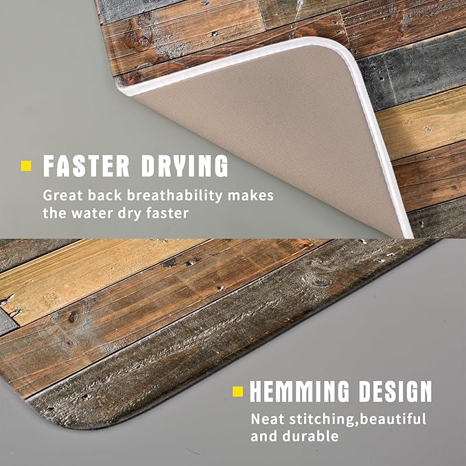 Giwawa Wood Grain Dish Drying Mat