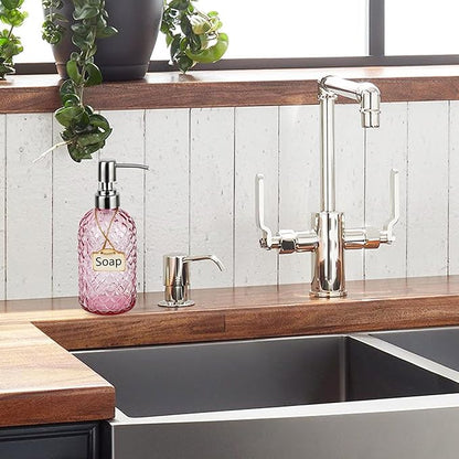 16 oz Soap Dispenser with 304 Rustproof Stainless Steel Pump, Bathroom