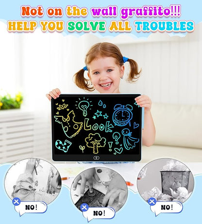LCD Writing Tablet Doodle Board, 16 inch Colorful Drawing Tablet Writing Pad for Kids, Electronic Erasable Learning Educational Girls Gifts Toys for 3 4 5 6 7 Year Old Girls Boys