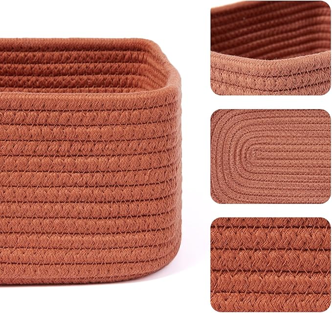 MiniArk Small Storage Baskets for Organizing | Closet Organizer Bins | Shelf