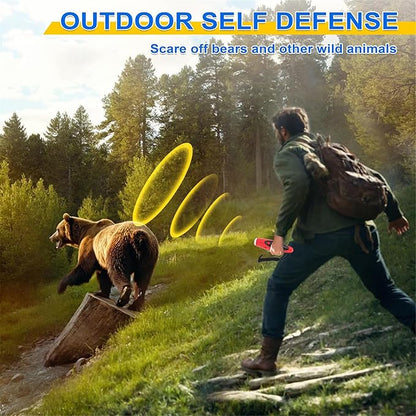 120dB Electronic Bear Horn to Scare Bears- Loud Air Horn for Safety Hiking Camping Emergency Whistle Can Replace Bear Bell