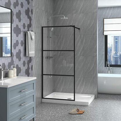 Goodyo Fixed Shower Door 34" X 72" Clear Tempered Glass Shower Screen Panel