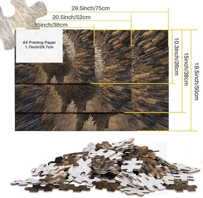 Sheep 500 Pieces 3D Animal Thickened Wooden Jigsaw Puzzles Adults Fun Toy Intellectual Game Home Decoration Education Game Stress Relief Toy Premium & Durable 500pcs (52x38cm)