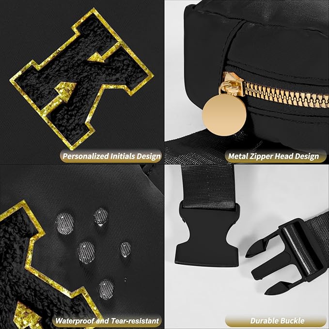 Girl Stuff - Teen Girl Gifts, Trendy Mini Crossbody Belt Bag - Cute Fanny Pack for Kids & Women, Black