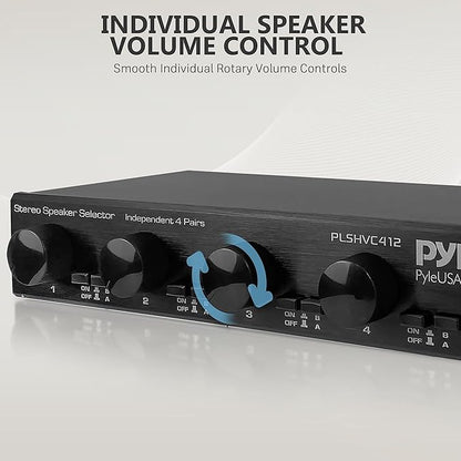 Pyle 4 Channel High Power Stereo Speaker Selector