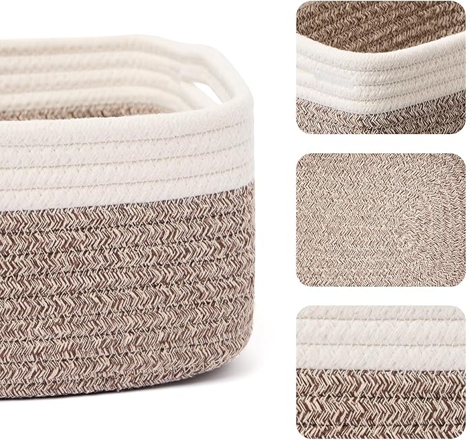 MiniArk Small Storage Baskets for Organizing | Closet Organizer Bins | Shelf