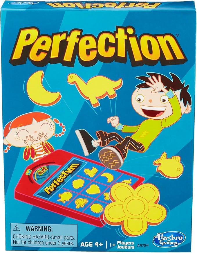 Hasbro Gaming Perfection Game for Kids | Popping Shapes and Pieces | Preschool Board Games for Clasroom | Back to School Gifts | Ages 4+ (Amazon Exclusive)