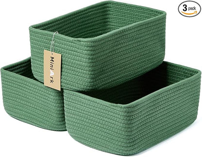 MiniArk Small Storage Baskets for Organizing | Closet Organizer Bins | Shelf