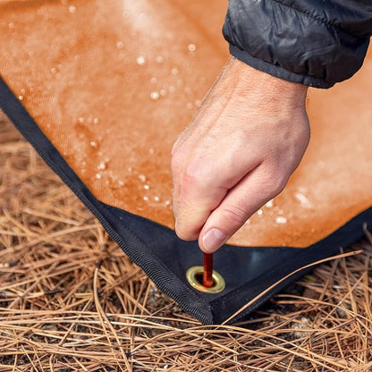 Arcturus XL Survival Tarp - Insulated Reflective Thermal Camping Tarp - 8.5' x 12' (Orange)