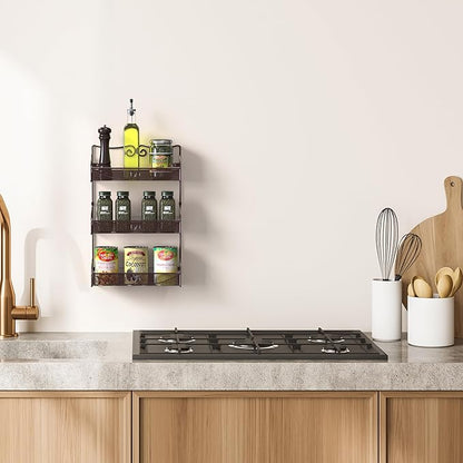Deco Brothers 3 Tier Wall Mounted Hanging Spice Rack