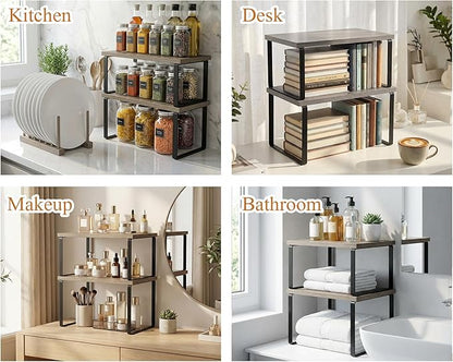 Marsui 4 Pcs Kitchen Organizer Accessories Set Cabinet Organizer Shelf and