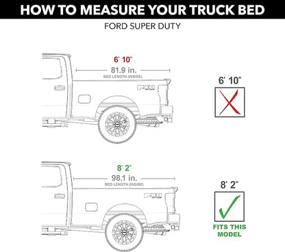 RealTruck Roll-N-Lock M-Series XT Retractable Truck Bed Tonneau Cover | 152M-XT | Fits 2017 - 2025 Ford F-250/350 Super Duty 8' 2" Bed (98.1")