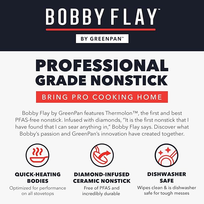 GreenPan x Bobby Flay 2.5QT Nonstick Saucepan