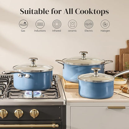 Redchef Non-stick Stock Pots Set 5QT, Sauce Pan