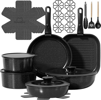 26 Pcs Pots and Pans Set Non Stick, Ceramic Cookware Set Non Toxic
