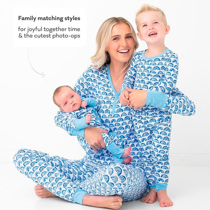 Little Sleepies Two-Piece Pajama Set for Boys & Girls, Soft Viscose from Bamboo Toddler Pajamas for Kids, Family Matching PJs