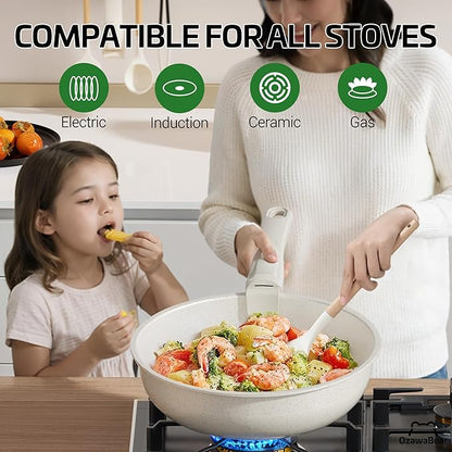 26 Pcs Pots and Pans Set Non Stick, Ceramic Cookware Set Non Toxic