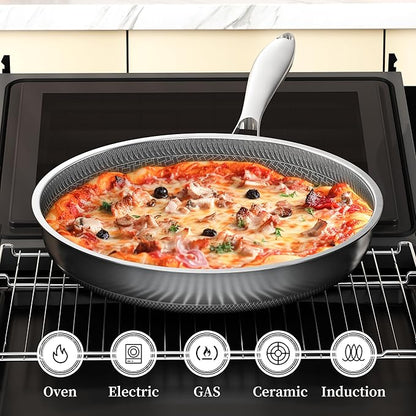 LOLYKITCH 7 QT & 12 Inch Ceramic Nonstick Cookware Set