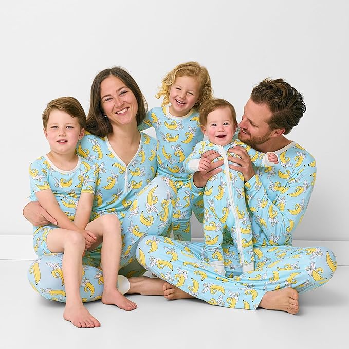 Little Sleepies Two-Piece Pajama Set for Boys & Girls, Soft Viscose from Bamboo Toddler Pajamas for Kids, Family Matching PJs