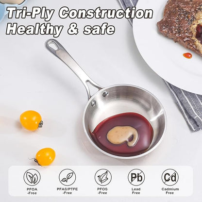 Mini Sauce Pan, Tri-Ply Stainless Steel Pot
