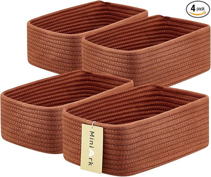 MiniArk Small Storage Baskets for Organizing | Closet Organizer Bins | Shelf