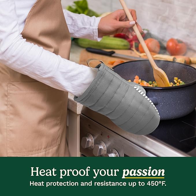 Cuisinart Mini Oven Mitts – 5.5” x 8” Heat-Resistant Kitchen Mitts