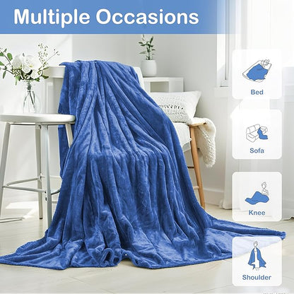 Electric Heated Blanket Queen Size 84"×90" Dual Control, 5 Heating Settings &