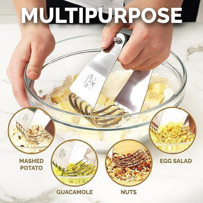 Zulay Kitchen Large 4-Inch Dough Blender Top Professional