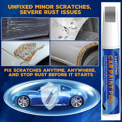 Silver Touch Up Paint for Cars,Car Paint Touch Up Pen for Deep Scratches,Car Scratch Repair Pen Auto Scratch Remover for Easy to Use and Fix(Industrial Steel Metallic)