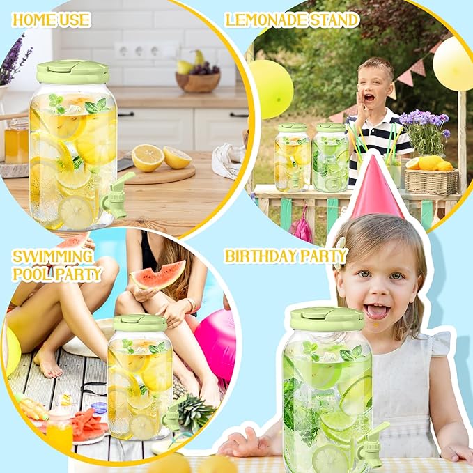 Havawish 2 Pcs 1 Gallon Plastic Beverage Dispenser