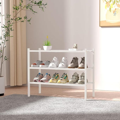 ROMGUAR CRAFT 3 Tier Bamboo Shoe Rack