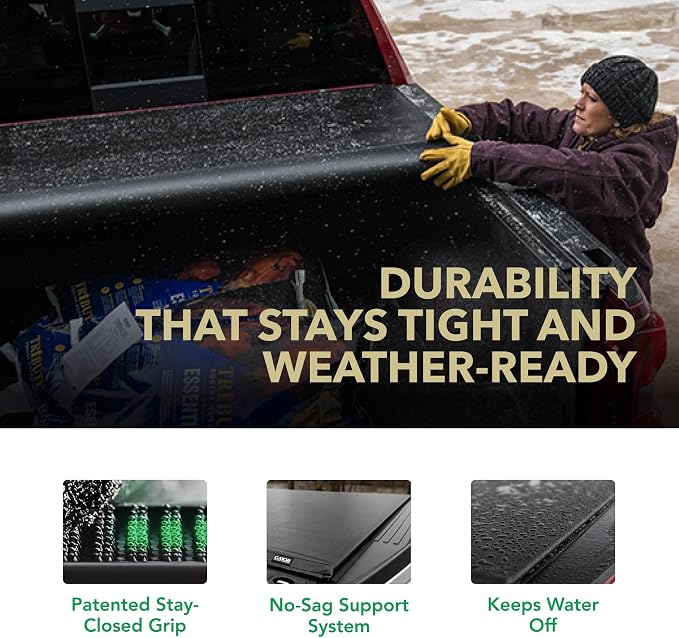 Gator Soft Roll Up Truck Bed Tonneau Cover - Easy-to-Install - No-Drill Installation - Durable Vinyl Roll Up Tonneau Cover - Low-Profile Design - 2019-2026 Chevy/GMC Silverado/Sierra 6'7" Bed