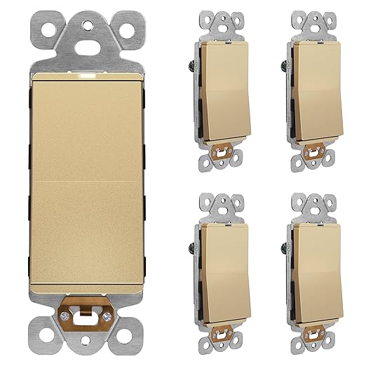 LIDER Minimalist Design Matte Finish Lighted Decorator Switch, Frameless Paddle