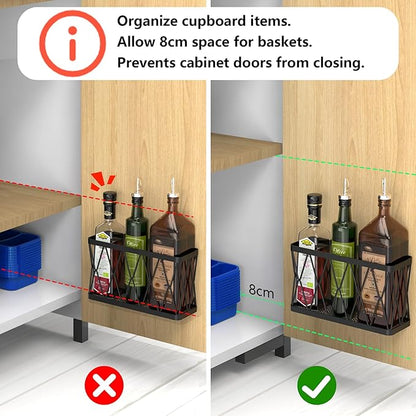 YIGII 3 Pack Adhesive Cabinet Organizer